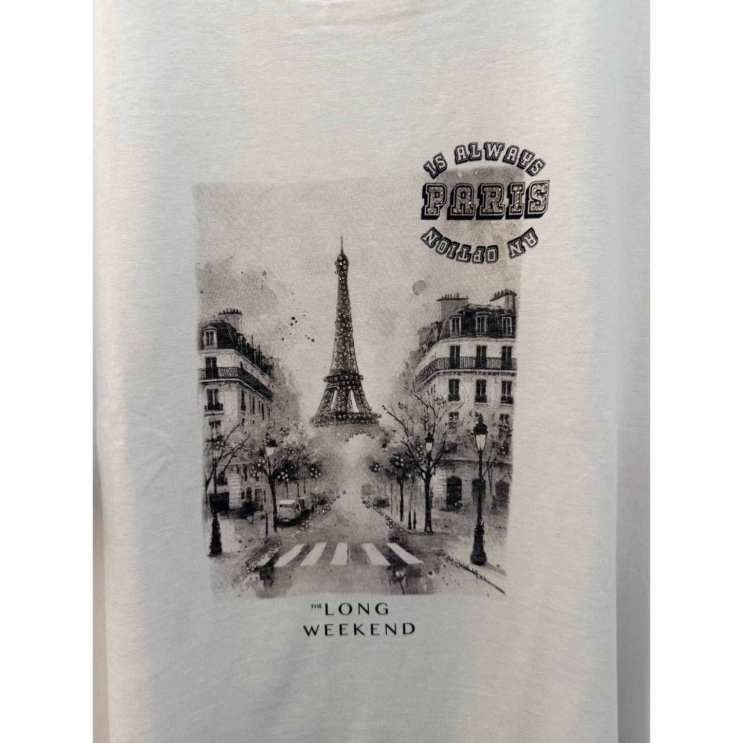 Rich & Royal White Paris Tee  Rich & Royal Pisces Boutique