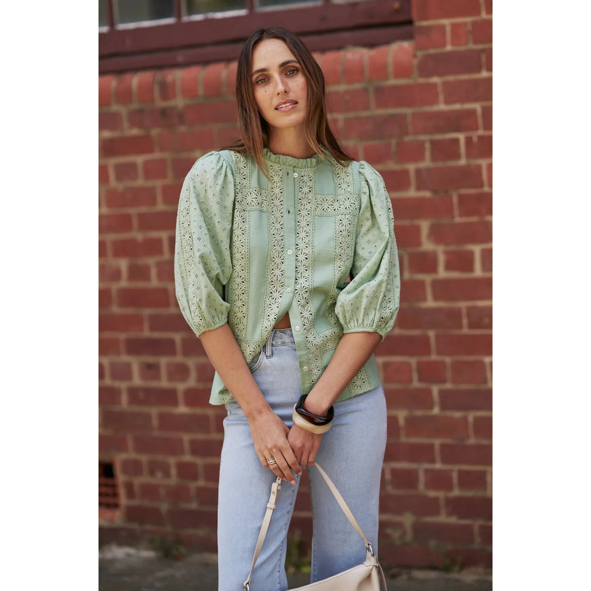 Kireina Isabella Shirt - Grape Green  Kireina Pisces Boutique