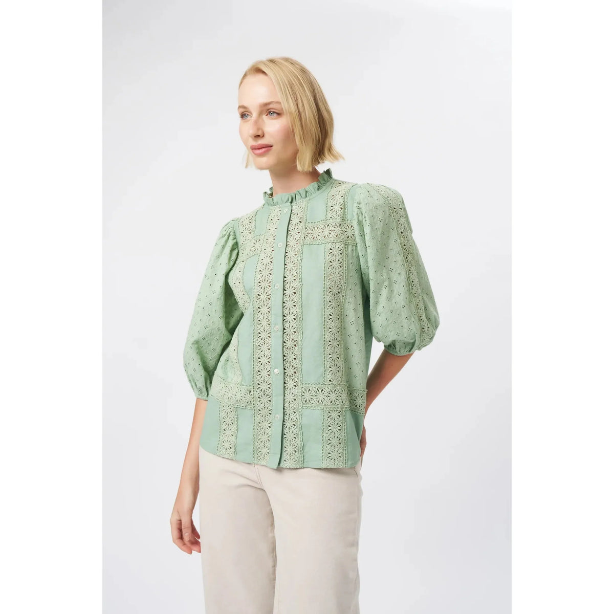 Kireina Isabella Shirt - Grape Green  Kireina Pisces Boutique