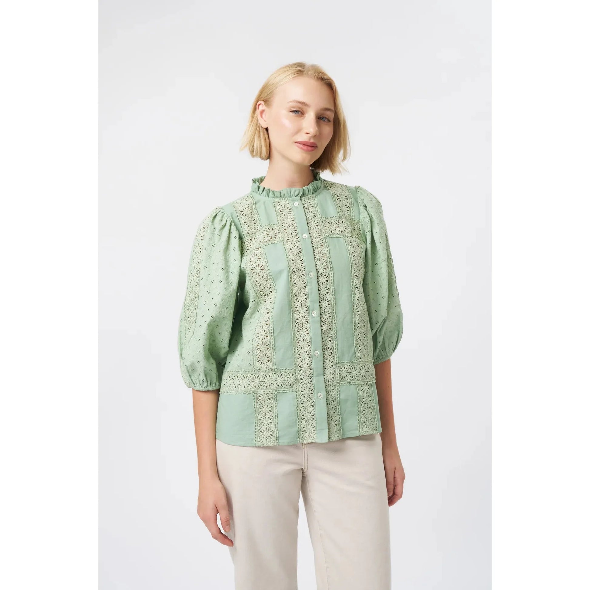Kireina Isabella Shirt - Grape Green  Kireina Pisces Boutique