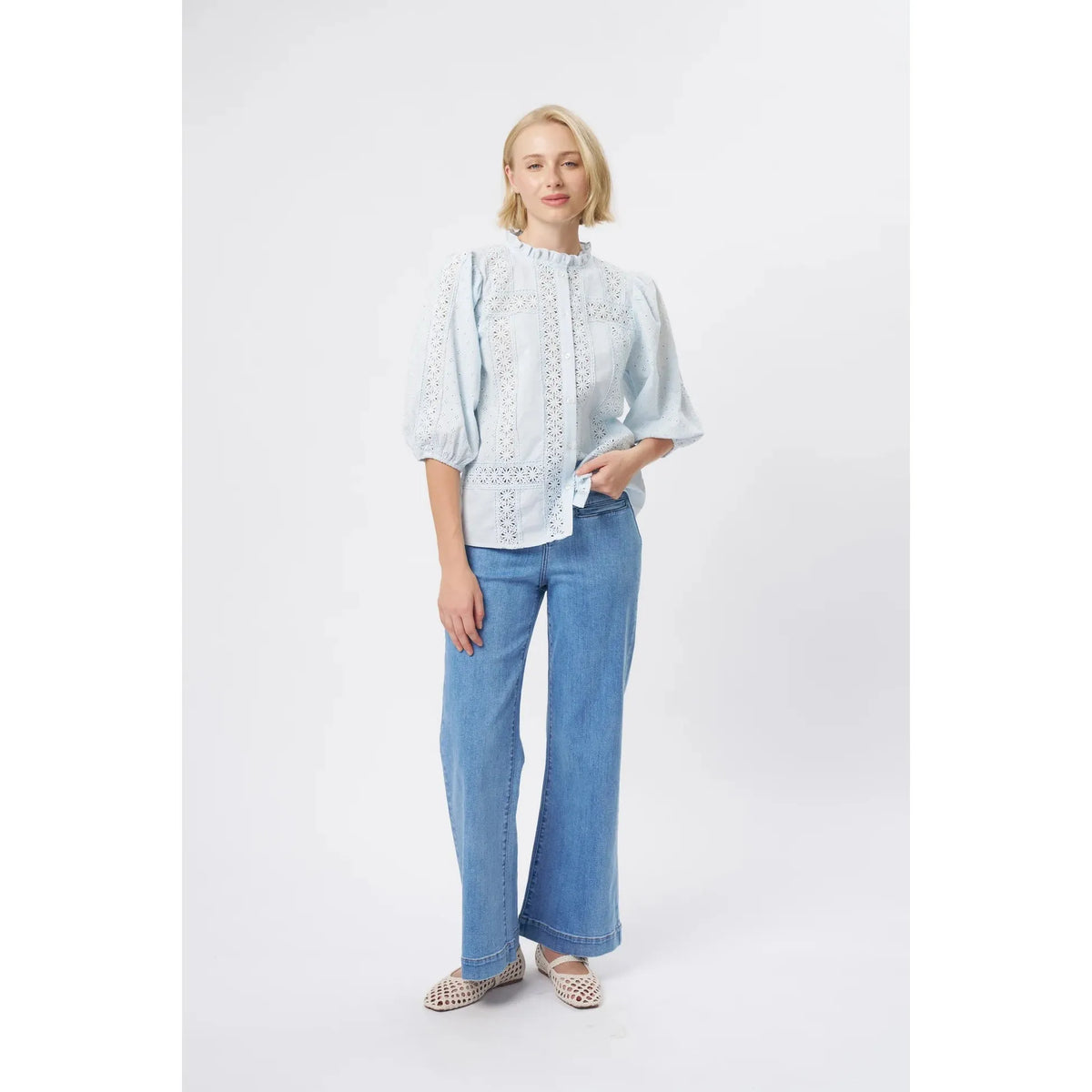 Kireina Isabella Shirt - Powder Blue  Kireina Pisces Boutique