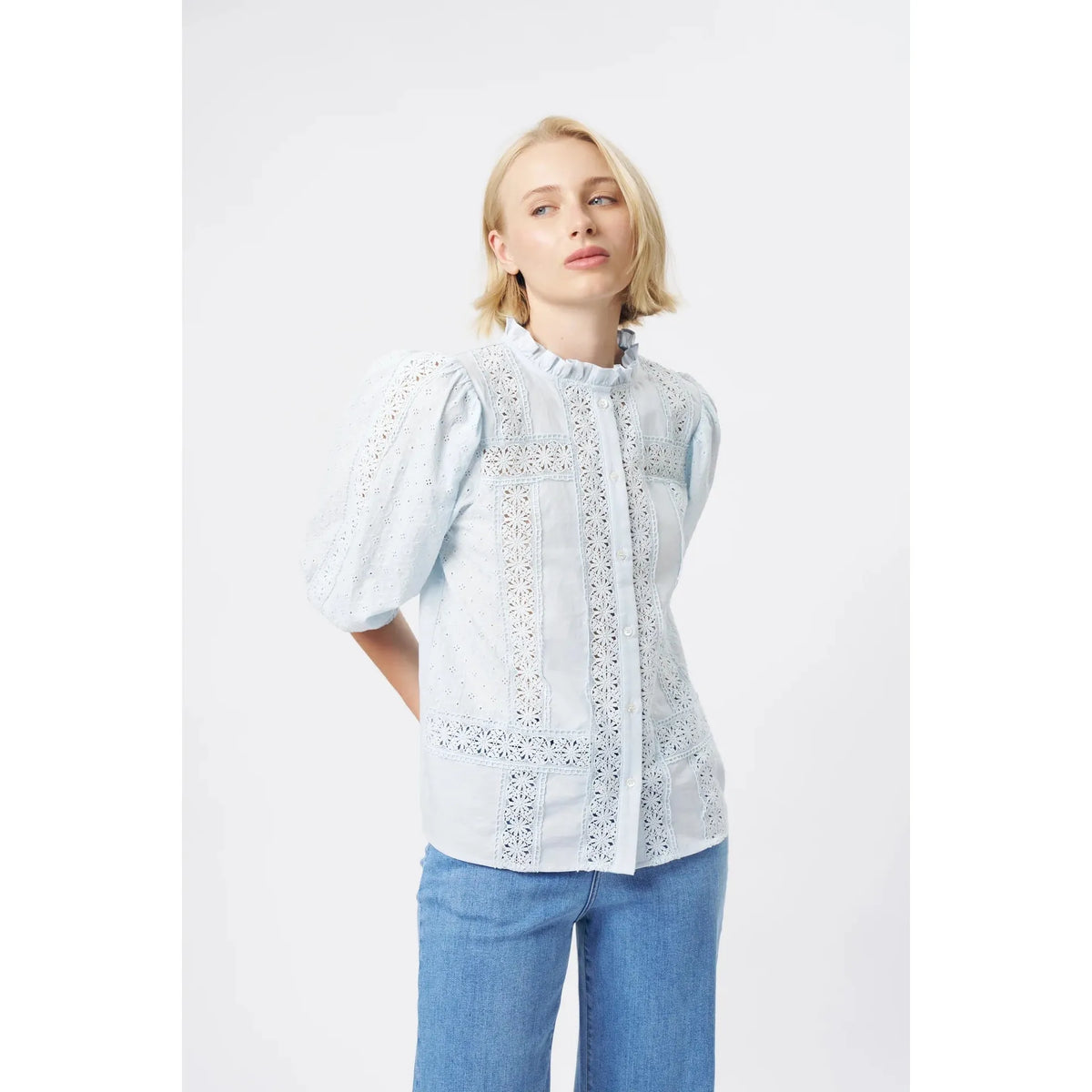 Kireina Isabella Shirt - Powder Blue  Kireina Pisces Boutique