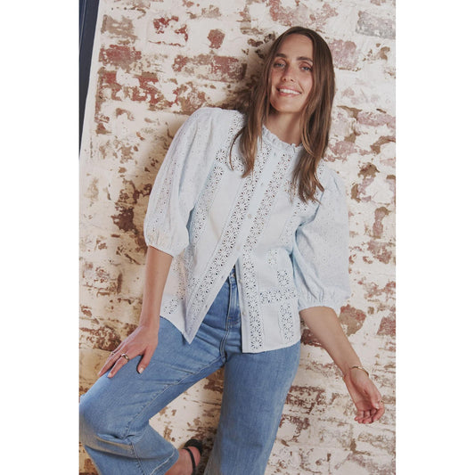 Kireina Isabella Shirt - Powder Blue  Kireina Pisces Boutique