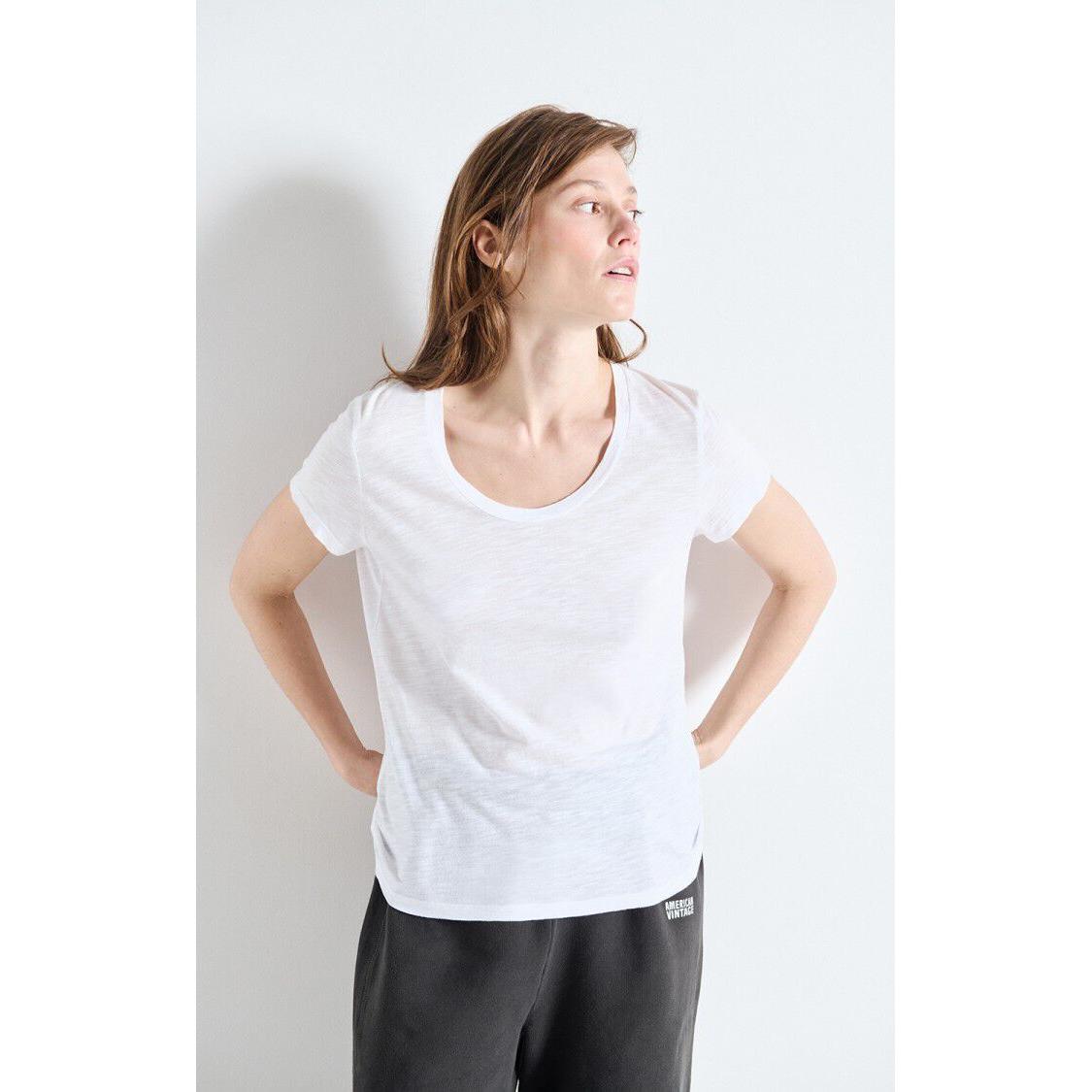 American Vintage Jac 48 S/S Tee - White  American Vintage Pisces Boutique