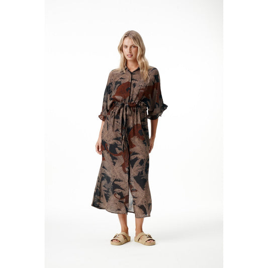 One Season Jasmine - Palm Safari - Black / Camel  One Season Pisces Boutique