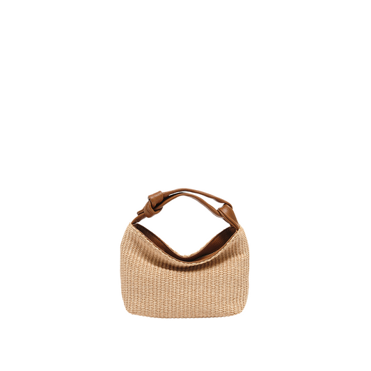 Vestirsi Jess Raffia Pouch - Tan