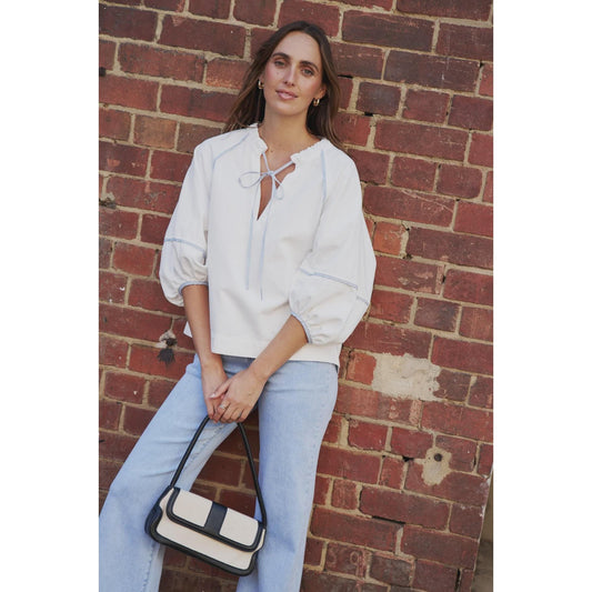 Kireina Joanne Shirt - White  Kireina Pisces Boutique