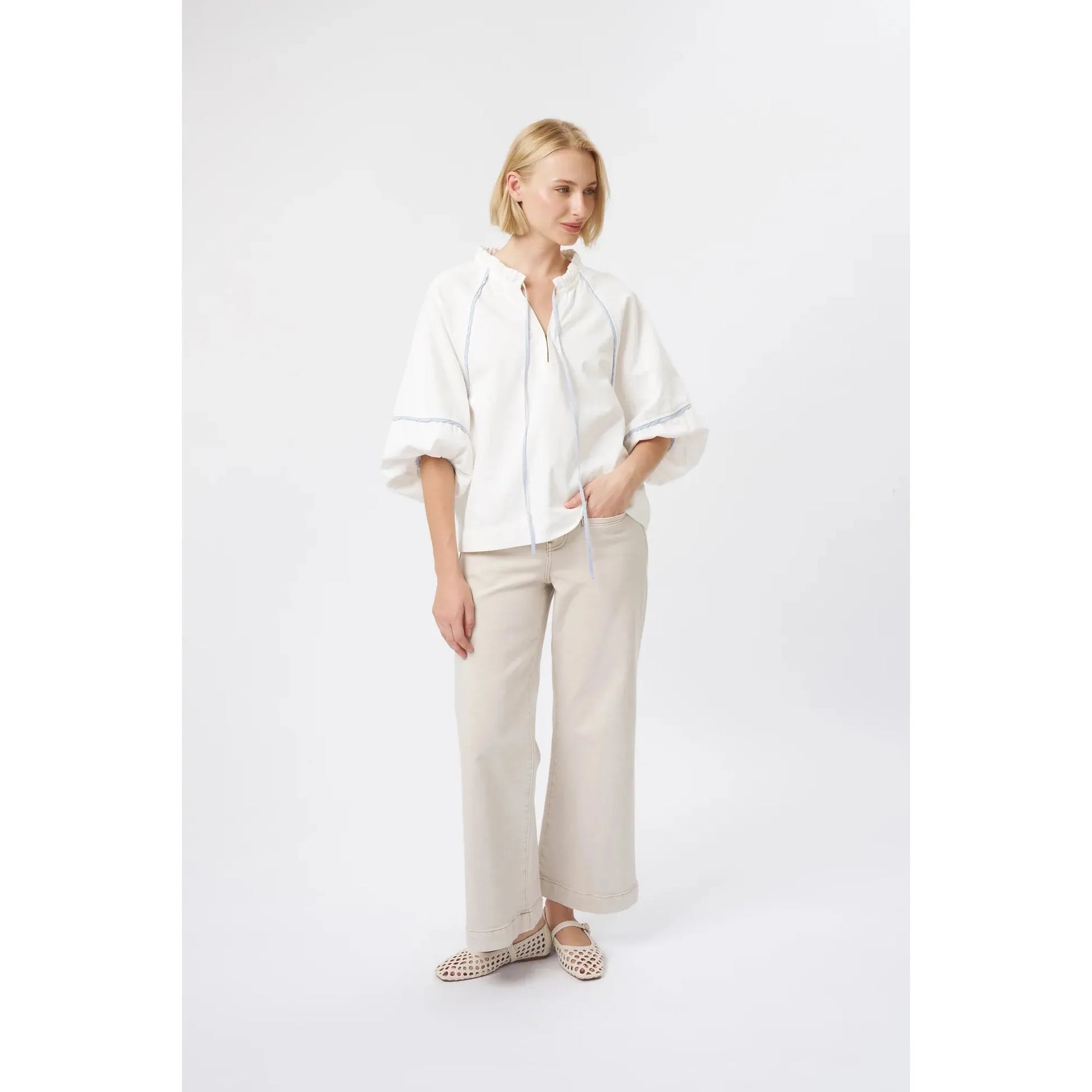 Kireina Joanne Shirt - White  Kireina Pisces Boutique