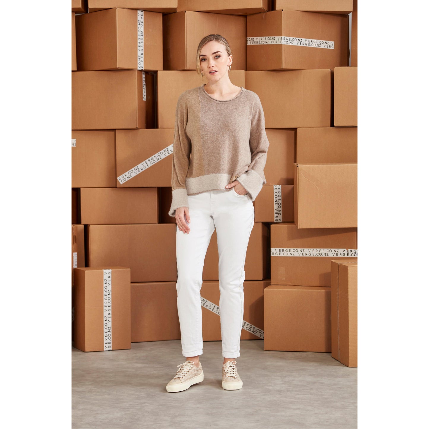 Verge Loom Sweater - Latte