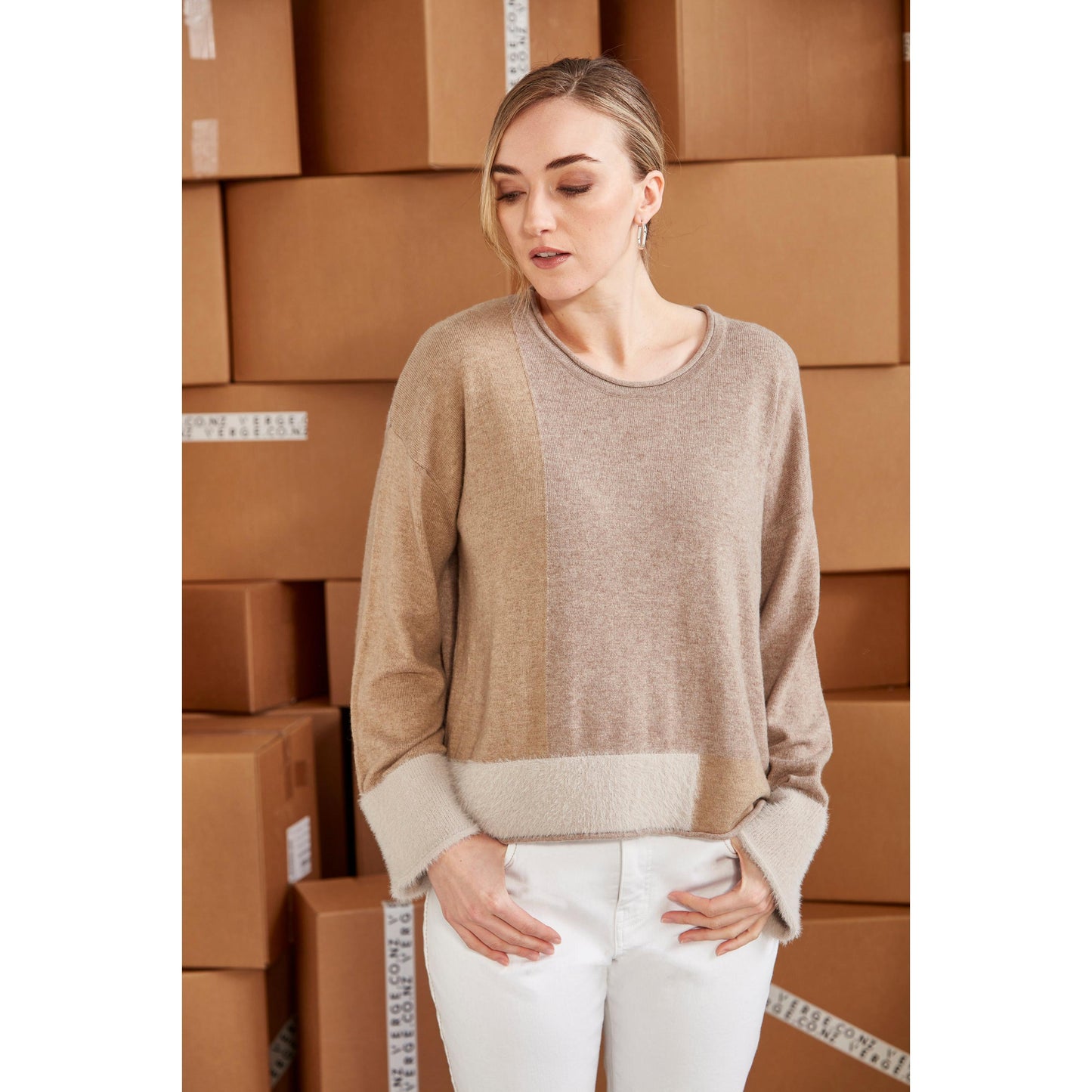 Verge Loom Sweater - Latte