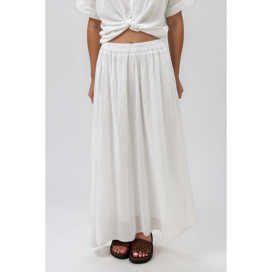 La Gemme Marta Skirt - White  La Gemme Pisces Boutique