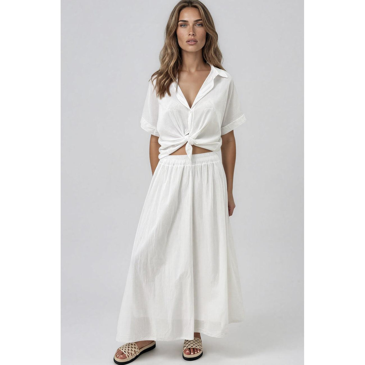 La Gemme Marta Skirt - White  La Gemme Pisces Boutique