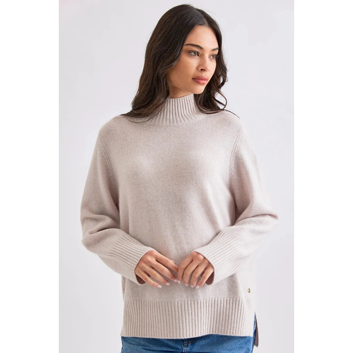 Mia Fratino Ella Mock Neck - Alabaster  Mia Fratino Pisces Boutique