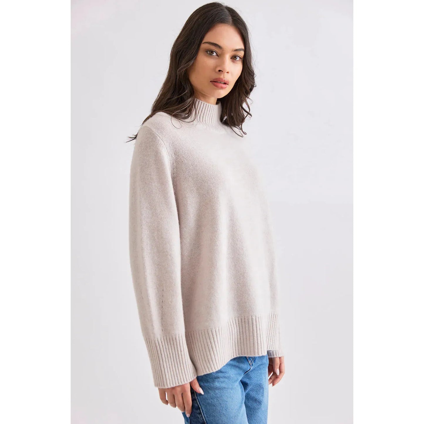 Mia Fratino Ella Mock Neck - Alabaster  Mia Fratino Pisces Boutique