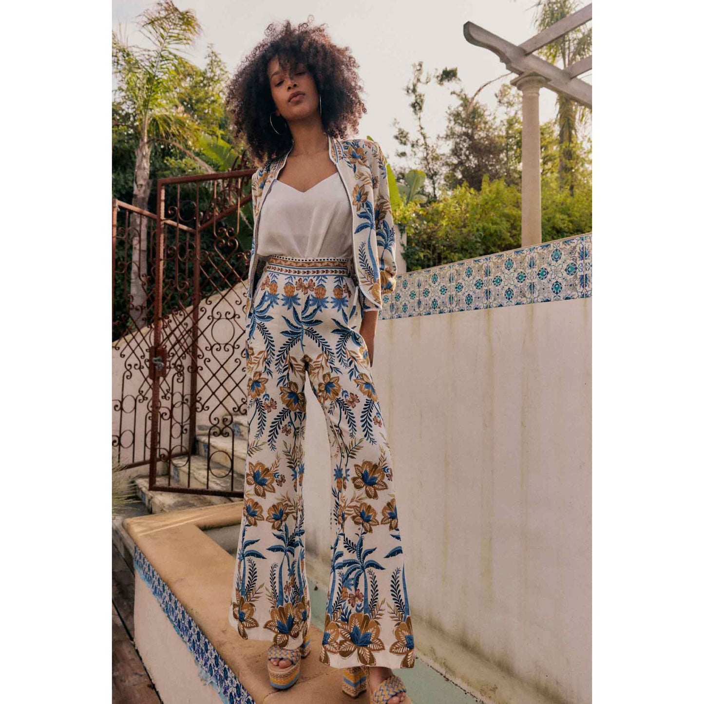 Once Was Willow Linen Viscose Pant in Golden Medina  Once Was Pisces Boutique