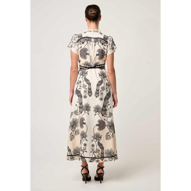 Once Was Xanthia Diamond Smock Dress - Imperial Stone