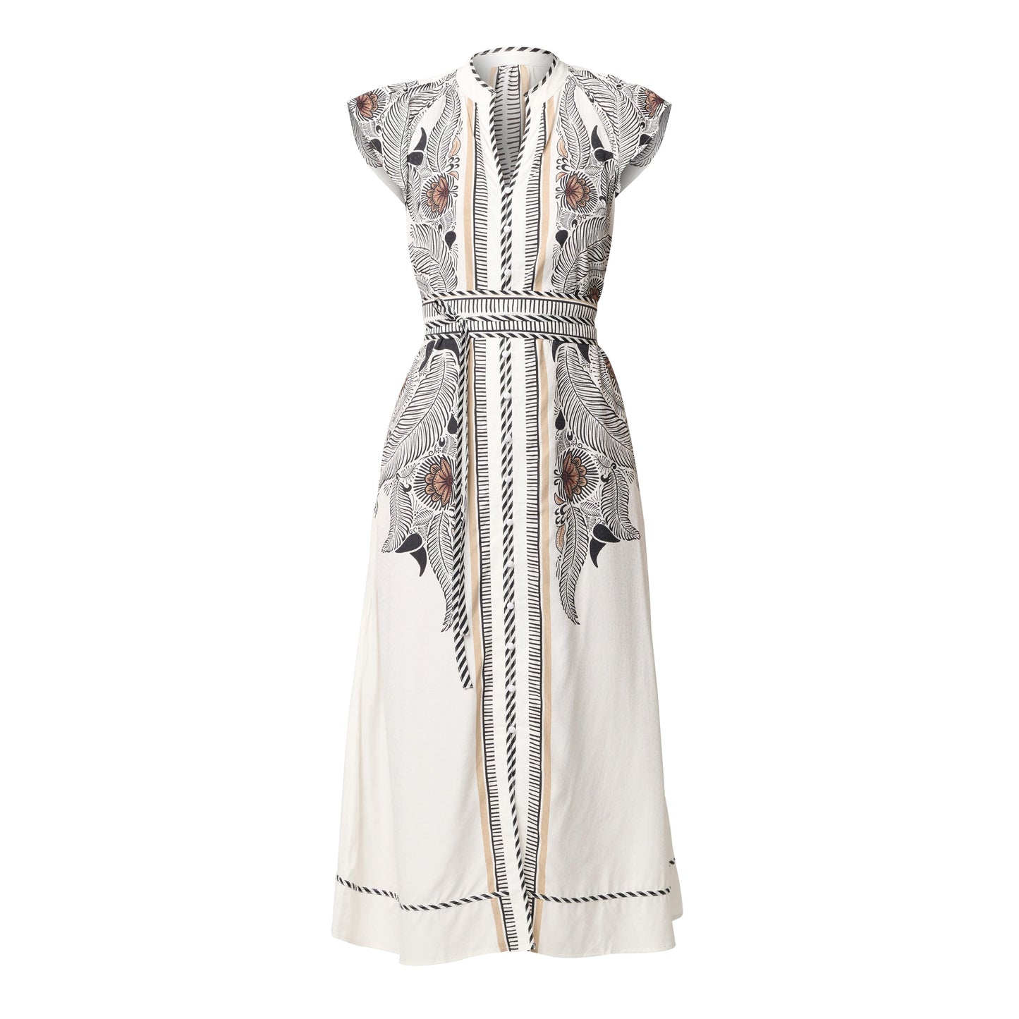 Once Was Malika Viscose Dobby Bind Flutter Dress - Ivory Casablanca  Once Was Pisces Boutique