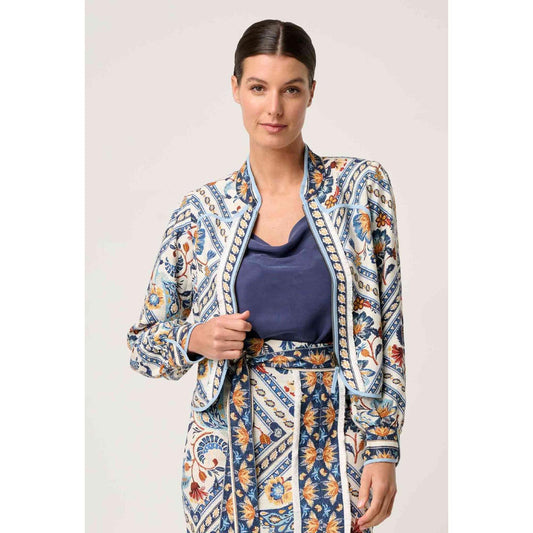 Once Was Aurora Reversible Petinos floros Jacket - Blue ash  Once Was Pisces Boutique
