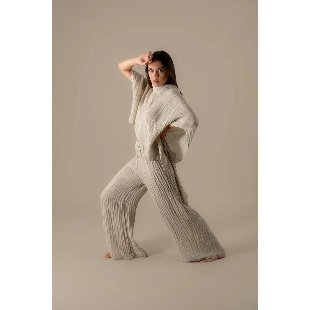 La Bottega Pantalone Rock Cairo - Naturale  La Bottega Pisces Boutique