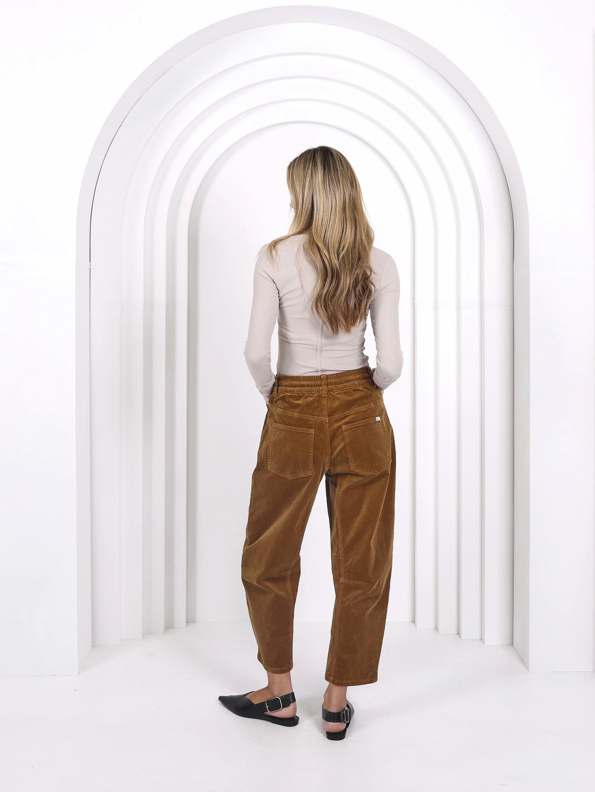 Monaco Jeans Leo Barrel Cord - Camel  Monaco Jeans Pisces Boutique