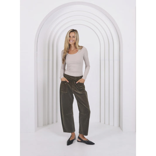 Monaco Jeans Leo Barrel Cord - Forest Green  Monaco Jeans Pisces Boutique