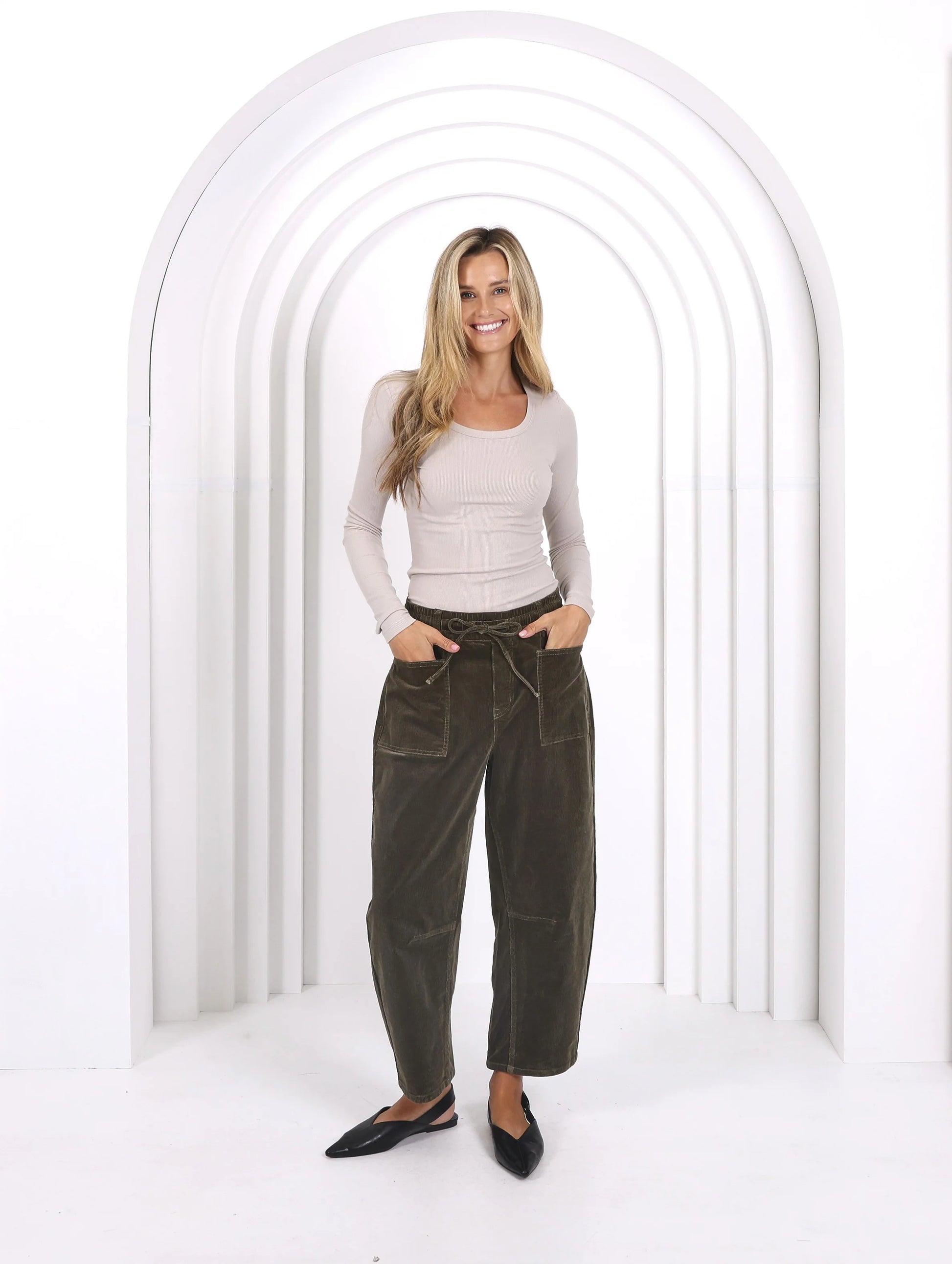 Monaco Jeans Leo Barrel Cord - Forest Green  Monaco Jeans Pisces Boutique