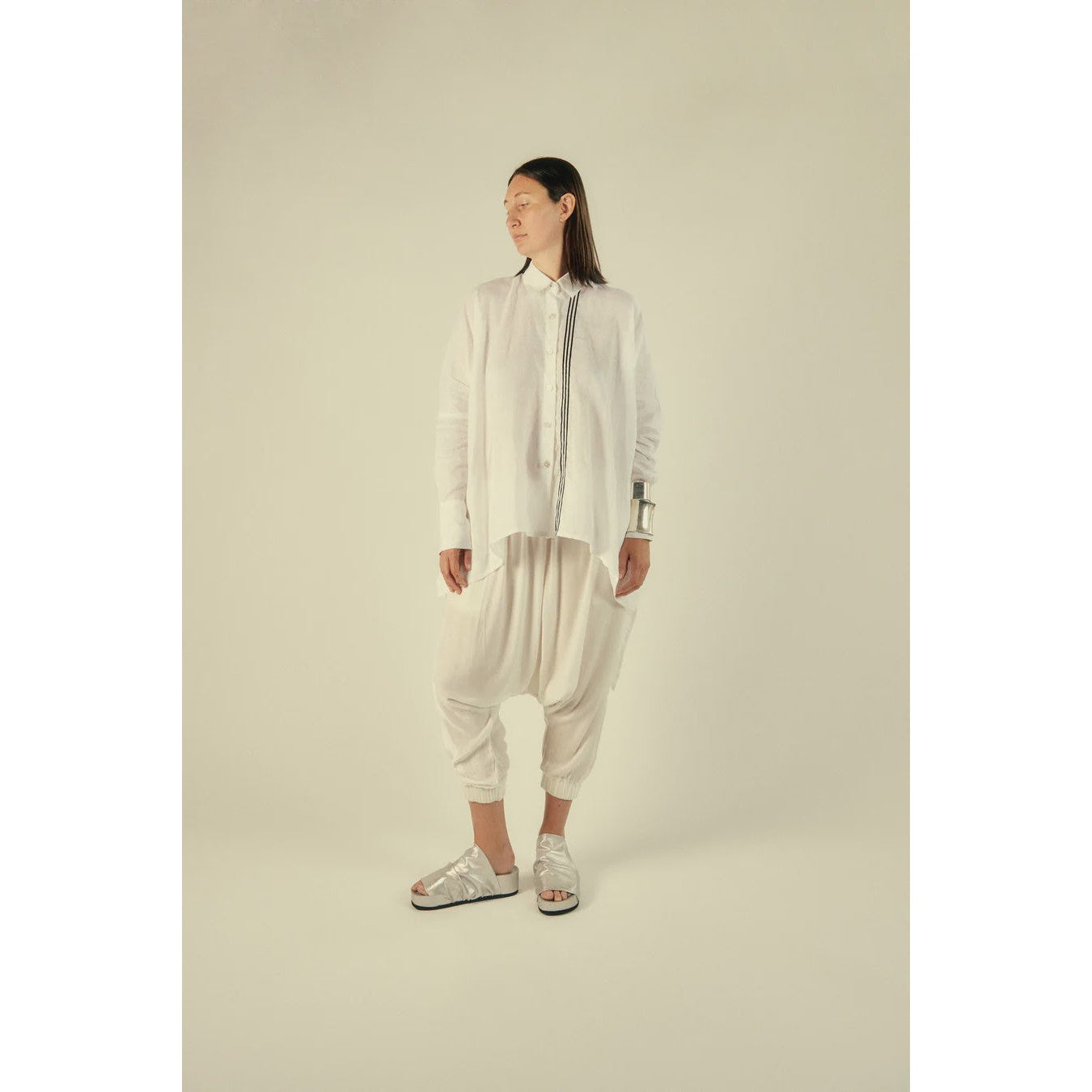 Label Label Ribbon Bircher Shirt - White