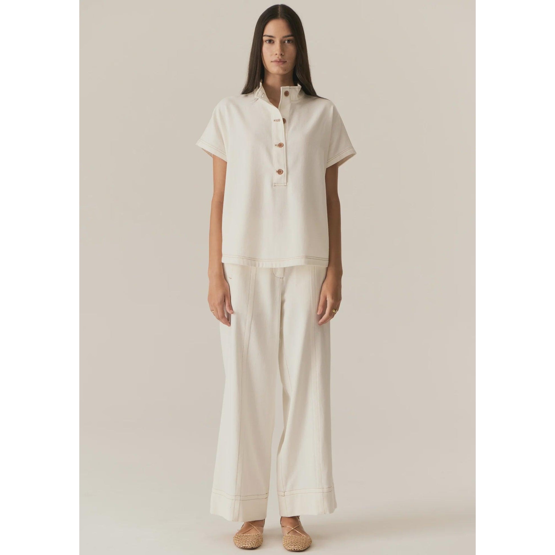 POL Carsen Shirt - Ecru  POL Pisces Boutique