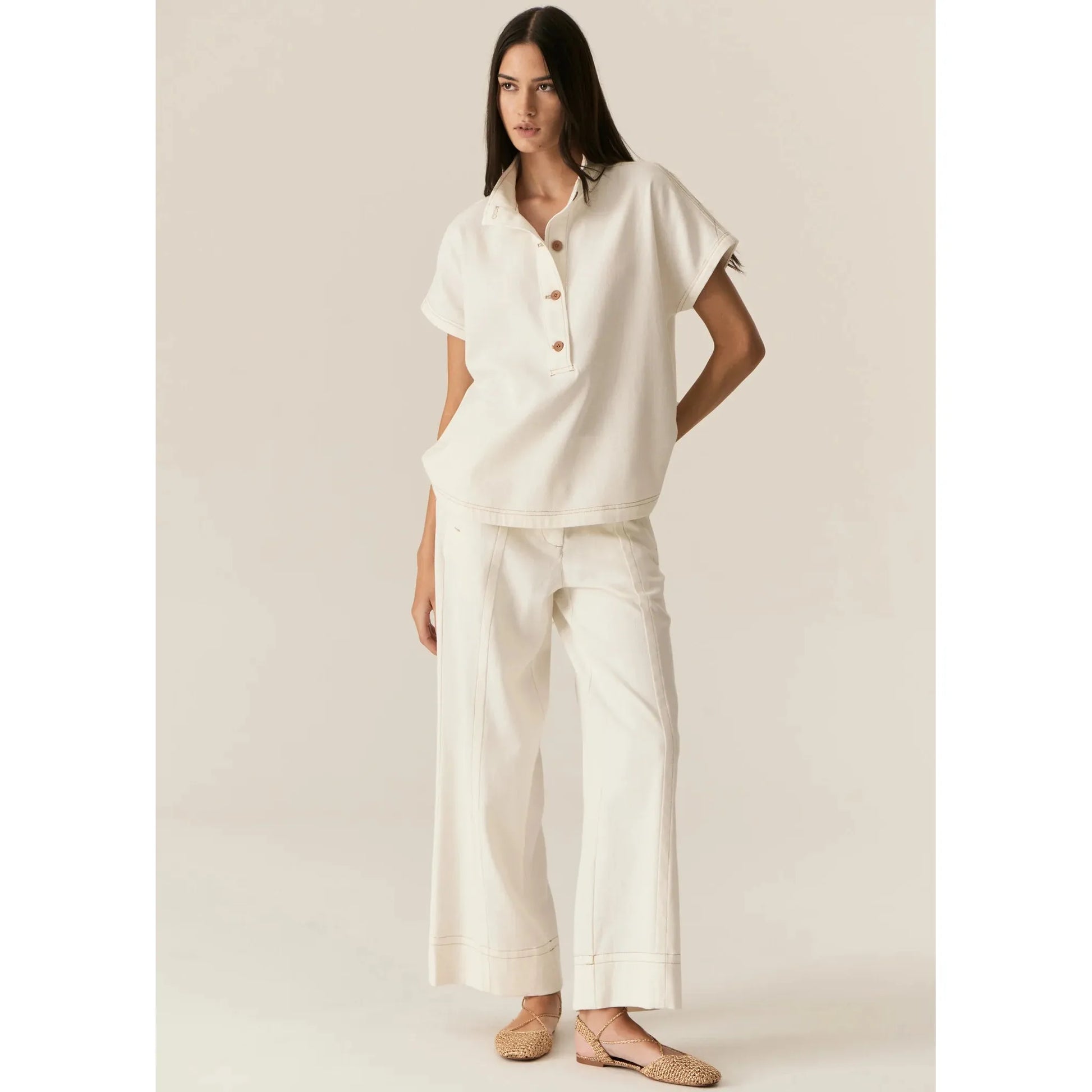 POL Carsen Shirt - Ecru  POL Pisces Boutique