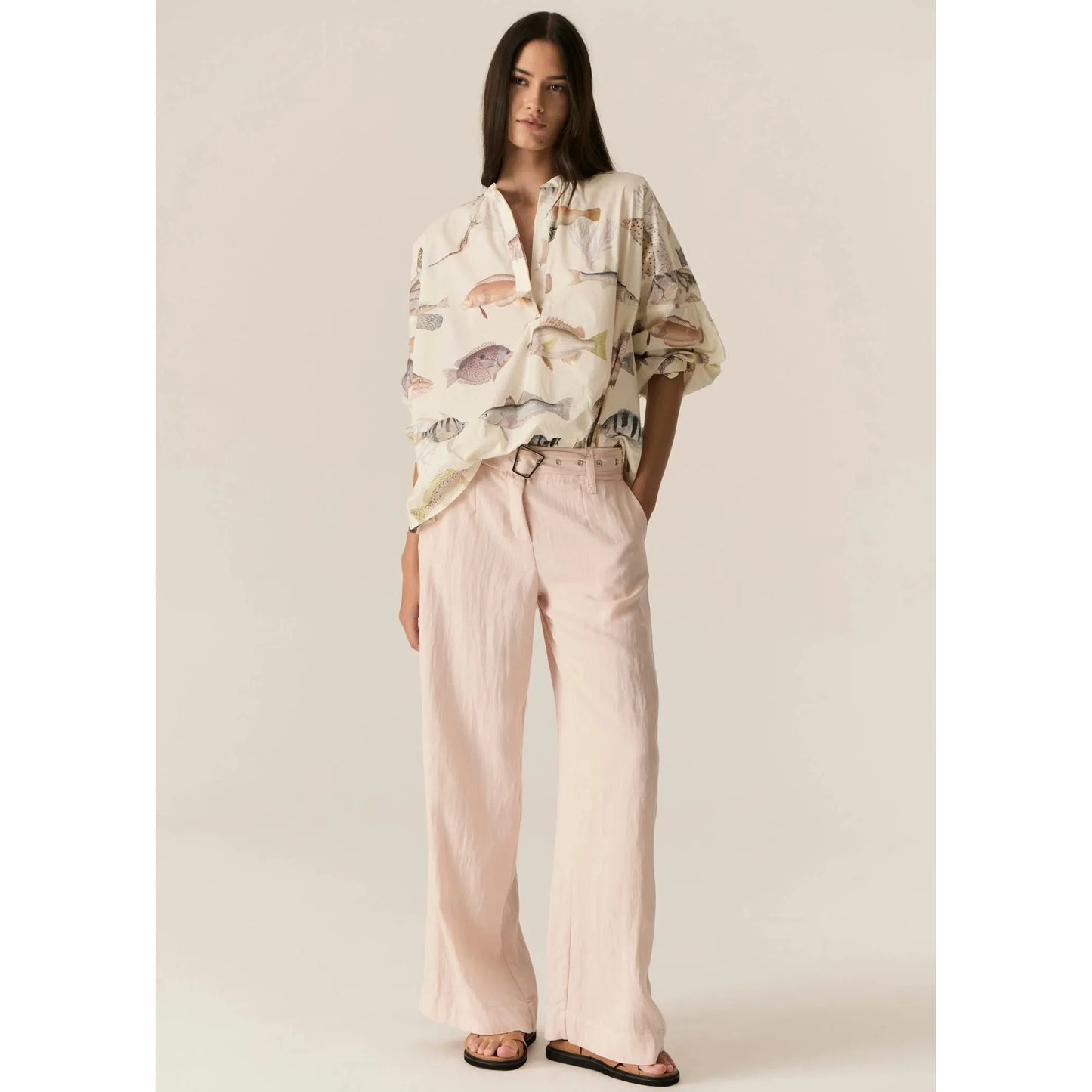 POL Faire Belt Pant - Blush  POL Pisces Boutique
