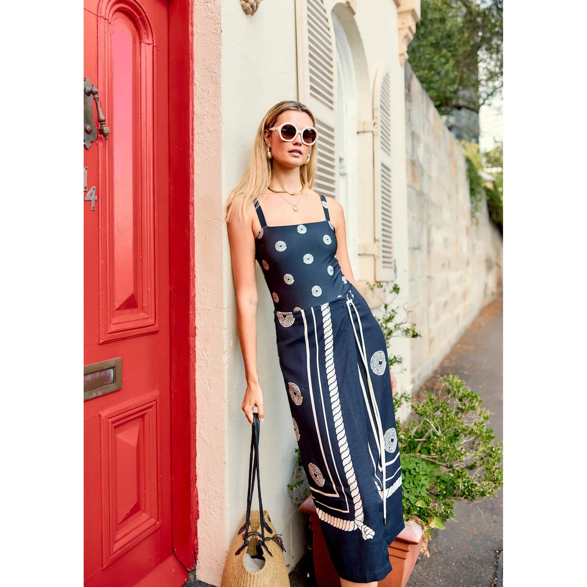 POL Tangle Wrap Skirt - Black / Pebble  POL Pisces Boutique