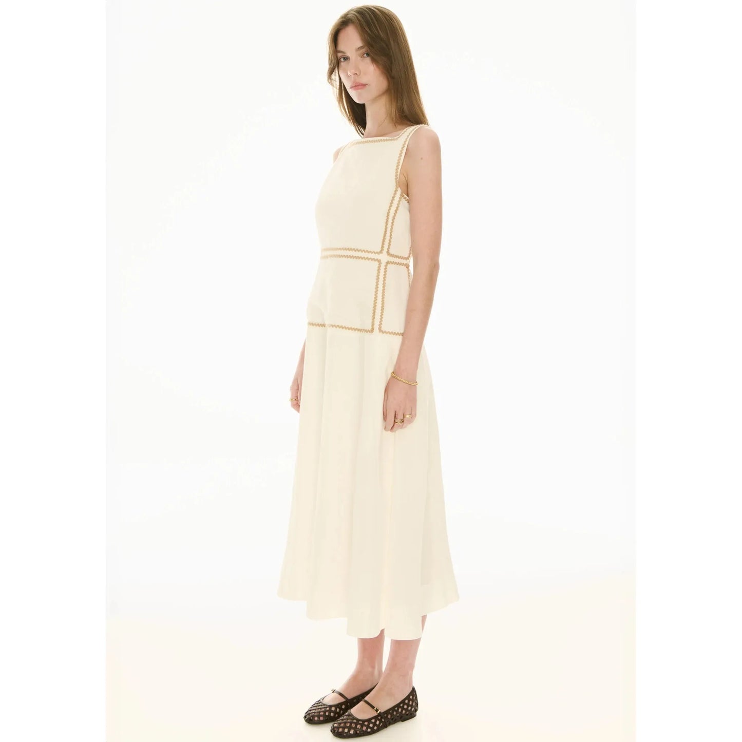 POL Marlin Raffia Trim Dress - Ivory  POL Pisces Boutique