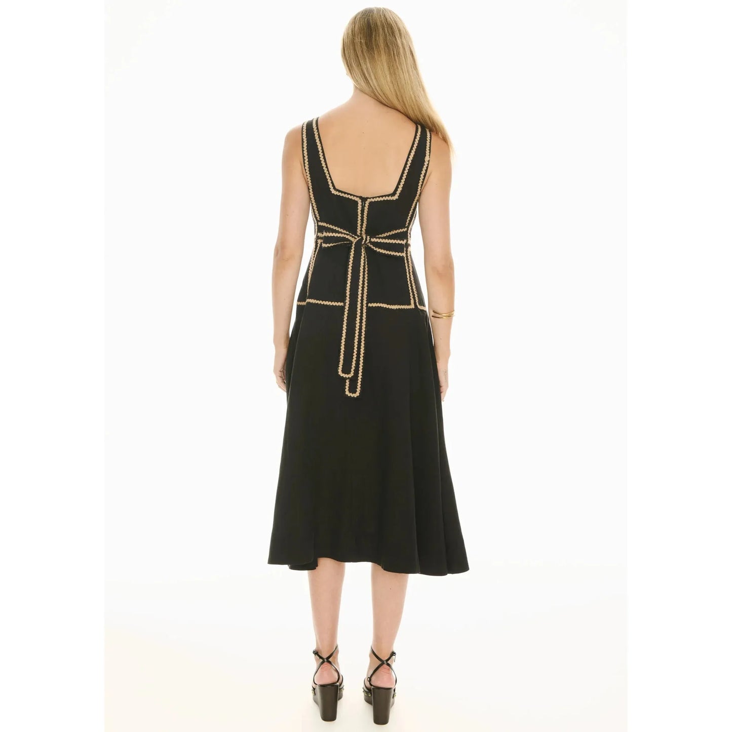 POL Marlin Raffia Trim Dress - Black  POL Pisces Boutique