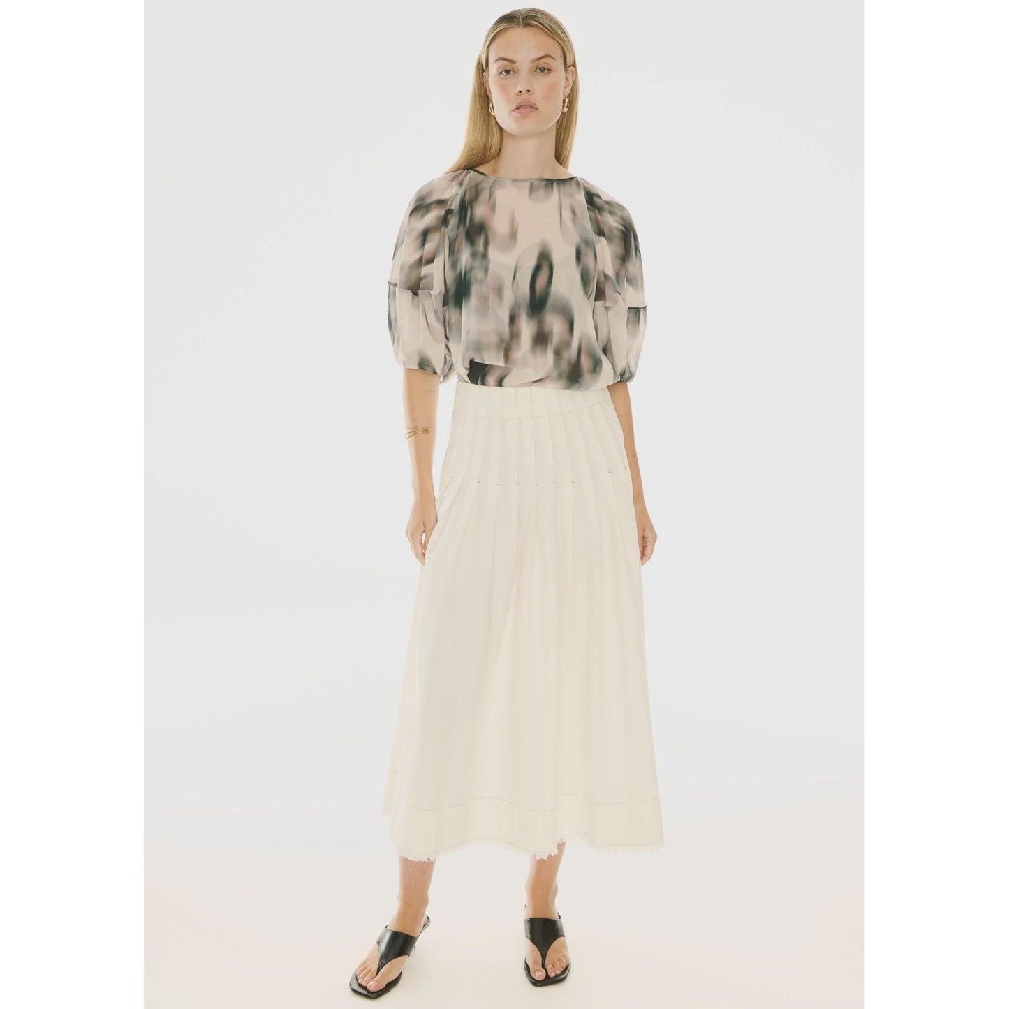 POL Doyle Denim Skirt - Ecru  POL Pisces Boutique