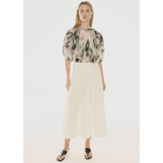 POL Doyle Denim Skirt - Ecru  POL Pisces Boutique