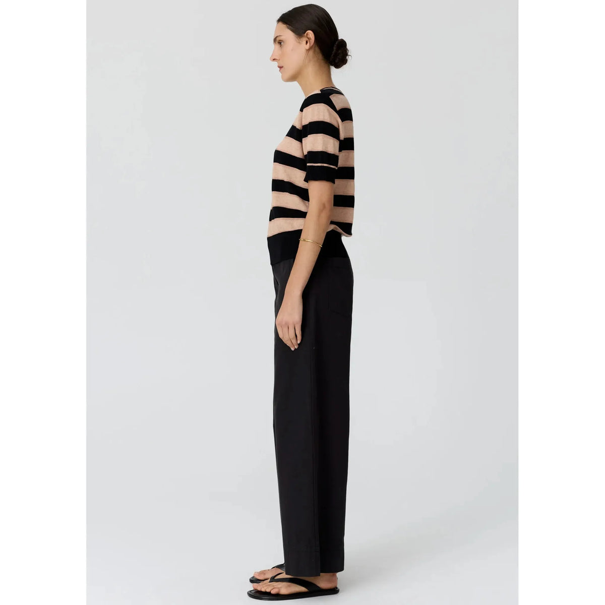 POL Darcey Stripe Tee - Black / Pink  POL Pisces Boutique