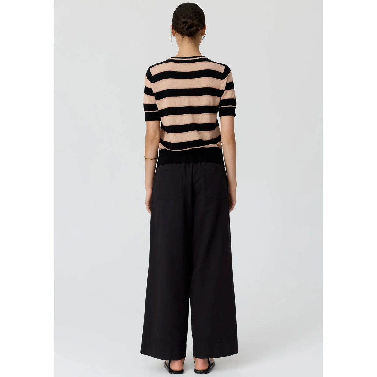 POL Darcey Stripe Tee - Black / Pink  POL Pisces Boutique