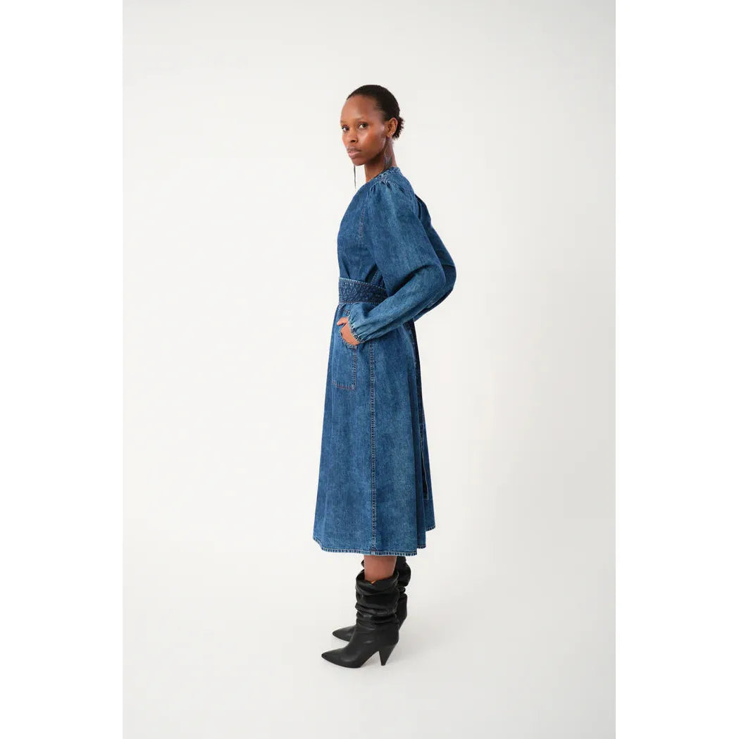 Lolly's Laundry ParisLL Midi Dress LS - Blue  Lolly's Laundry Pisces Boutique