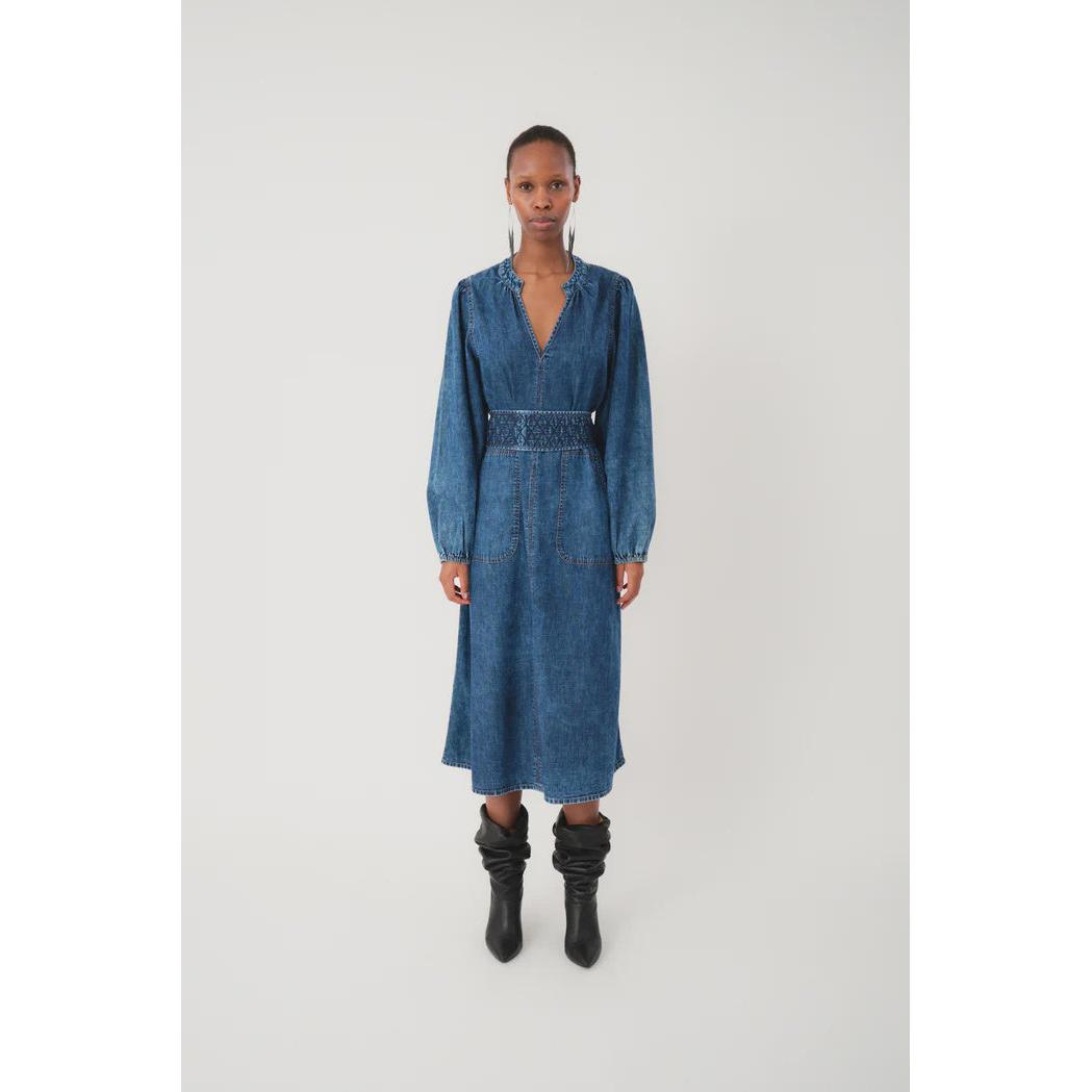 Lolly's Laundry ParisLL Midi Dress LS - Blue  Lolly's Laundry Pisces Boutique