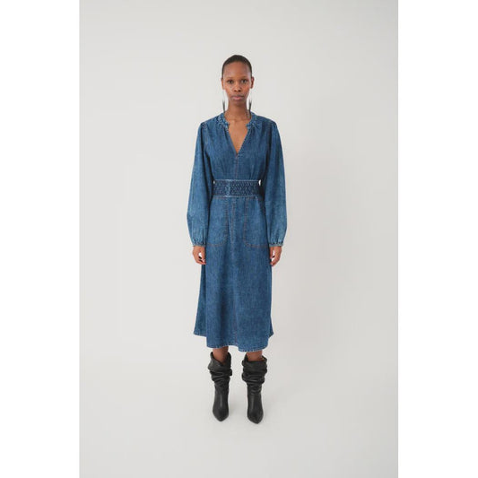Lolly's Laundry ParisLL Midi Dress LS - Blue  Lolly's Laundry Pisces Boutique