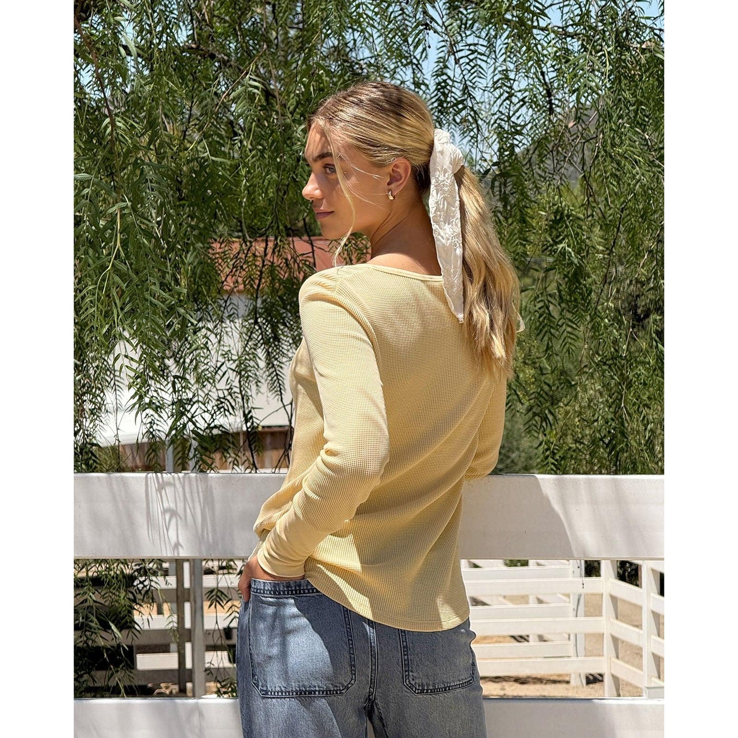 Splendid Thermal Forever Henley L/S Tee - Yellowstone  Splendid Pisces Boutique