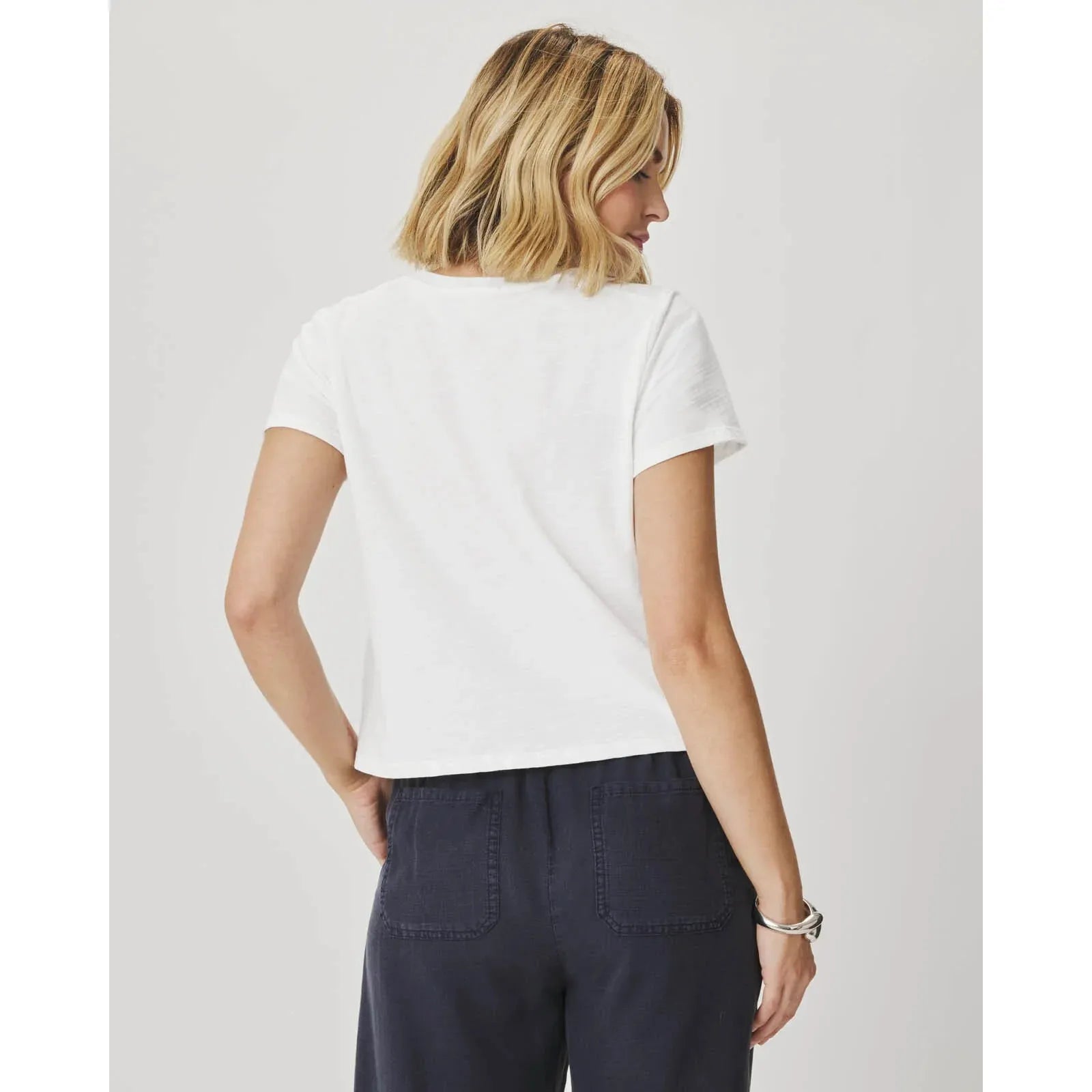 Splendid Louisa Short Sleeve Tee White  Splendid Pisces Boutique