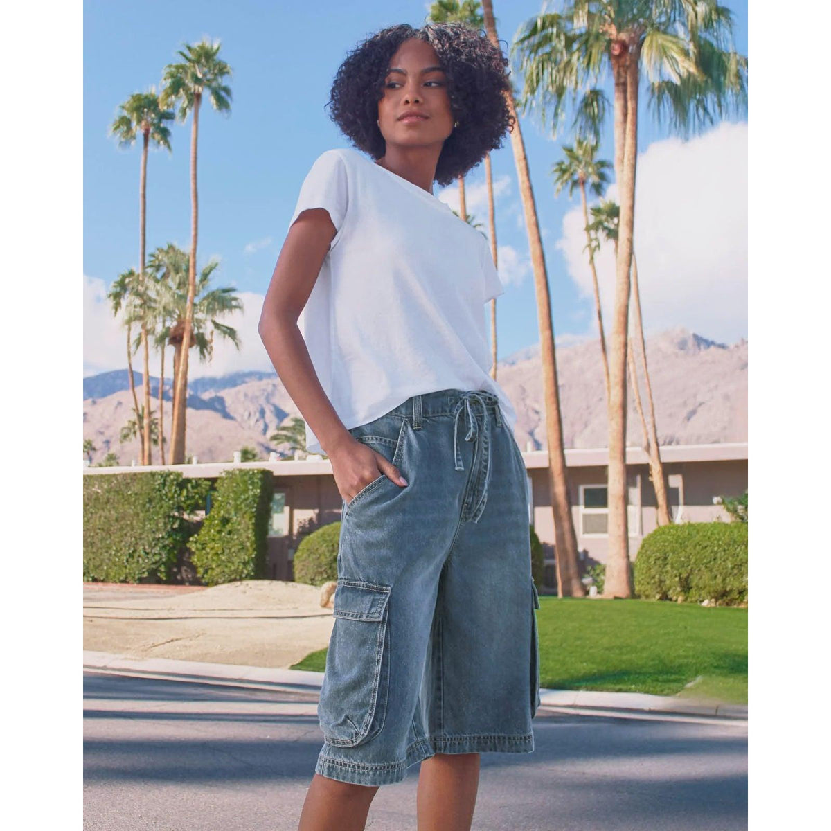 Splendid Lounge Denim Cargo Short Indigo  Splendid Pisces Boutique