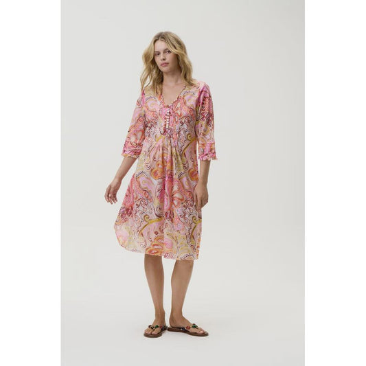 One Season Middy Poppy-Muscat-Cotton-Multi Swirl