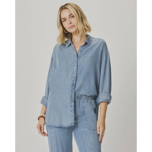 Splendid Indigo Button Down Indigo  Splendid Pisces Boutique
