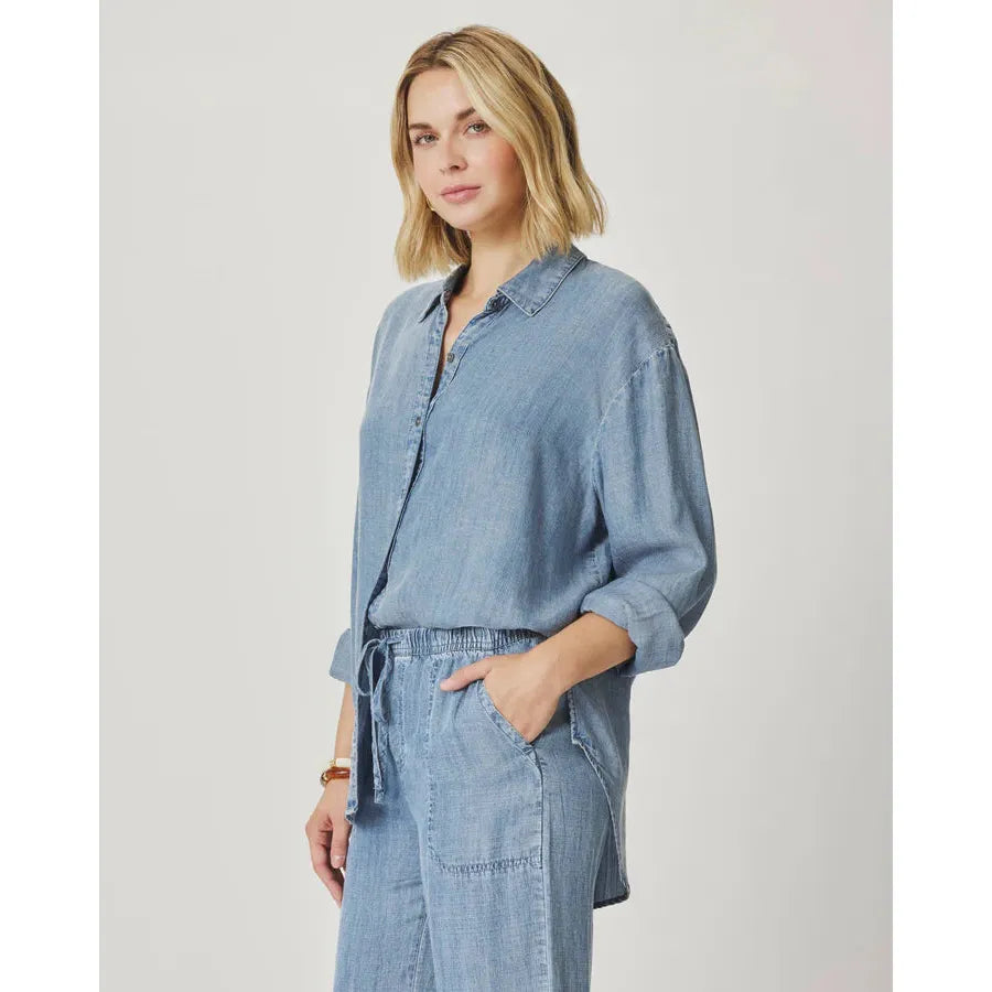 Splendid Indigo Button Down Indigo  Splendid Pisces Boutique