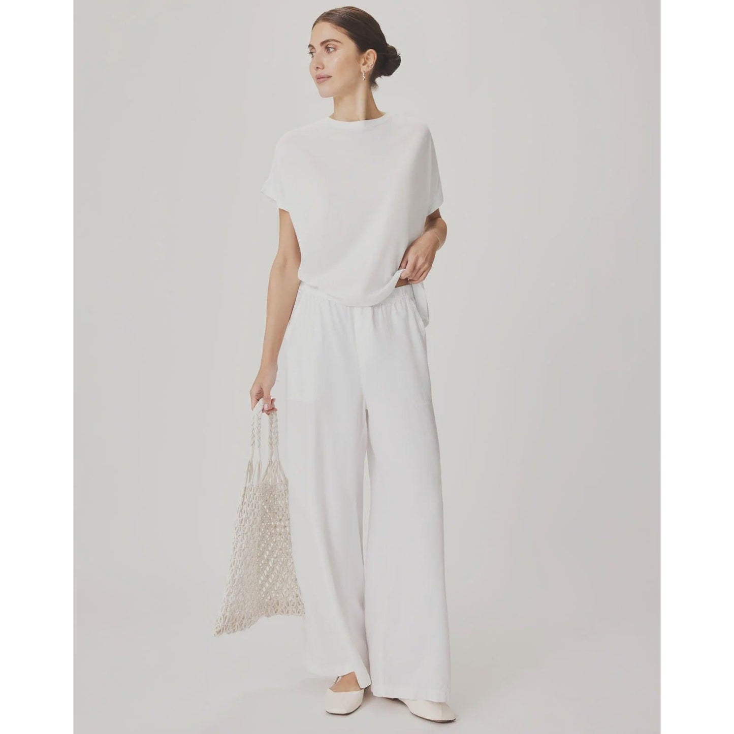 Splendid Angie Palazzo Pant White  Splendid Pisces Boutique