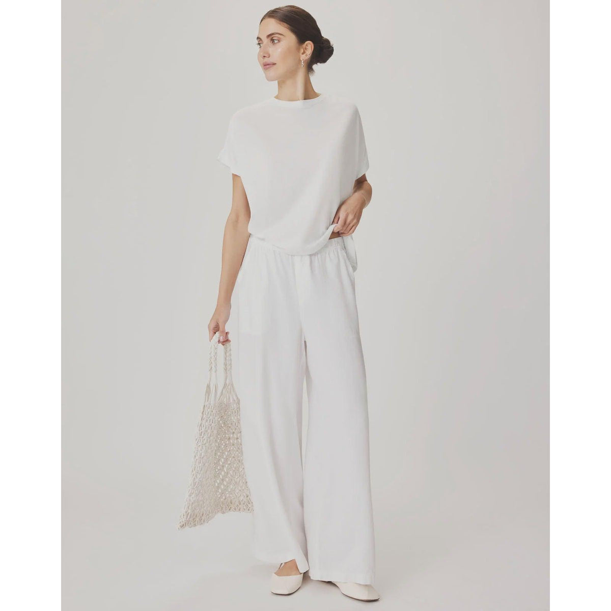 Splendid Angie Palazzo Pant White  Splendid Pisces Boutique