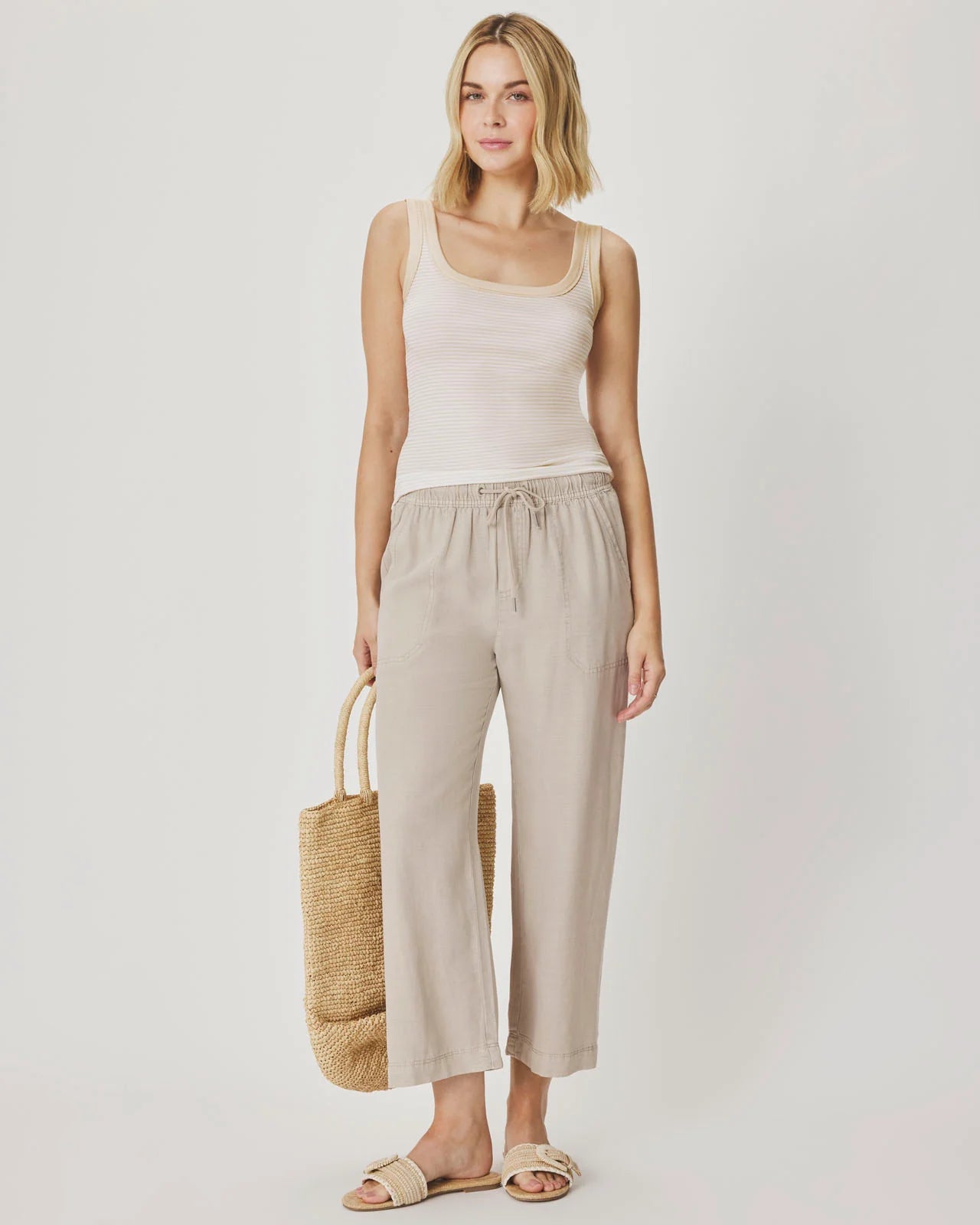 Splendid Angie Crop Wide Leg - Fawn  Splendid Pisces Boutique