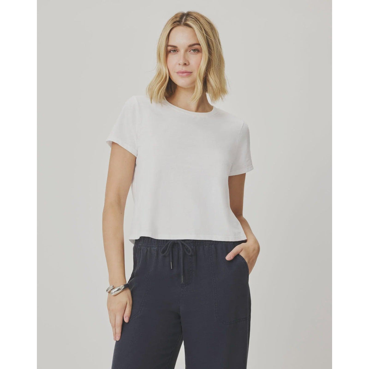 Splendid Louisa Short Sleeve Tee White  Splendid Pisces Boutique